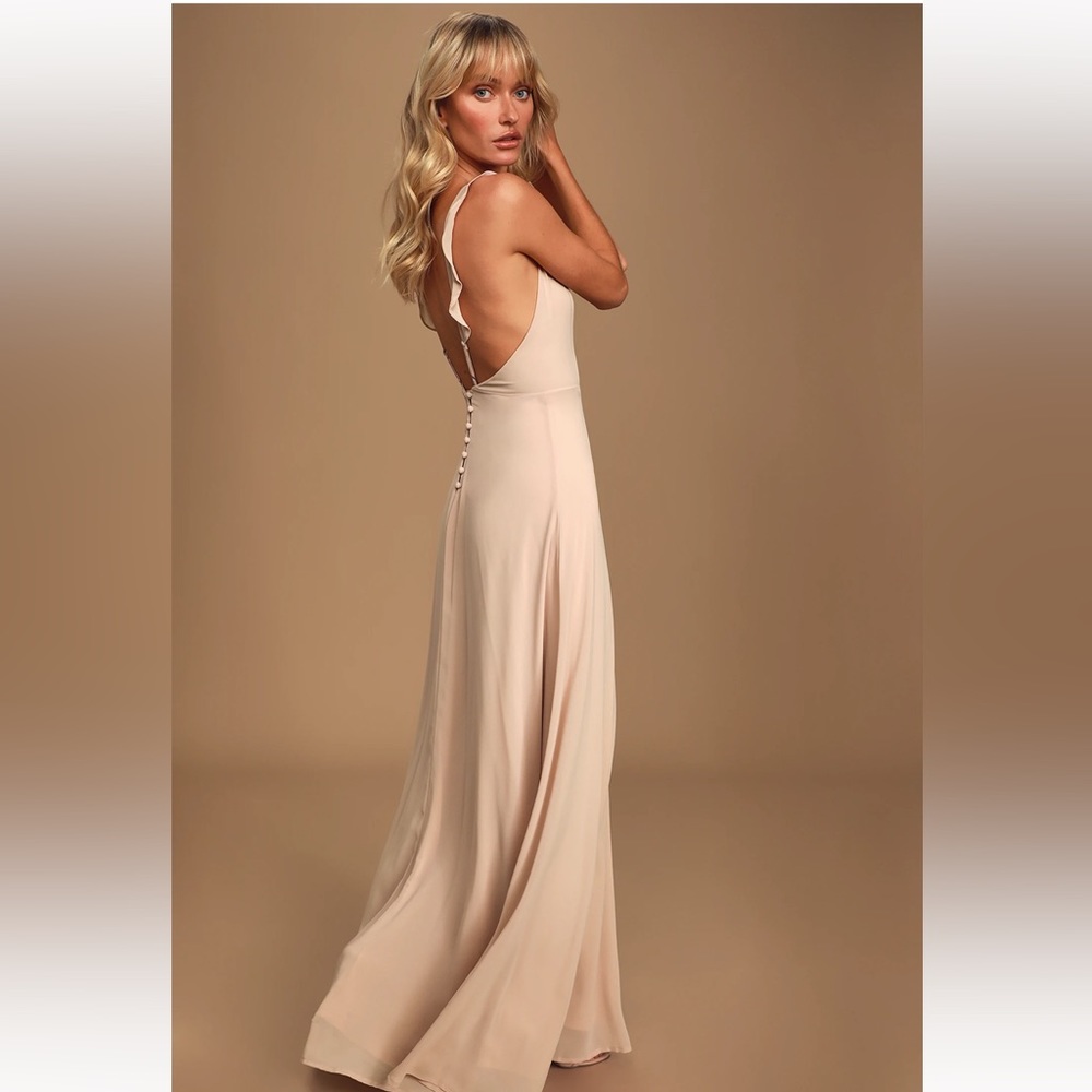 Meteoric Rise Blush Maxi Dress Lulus - Picture 3 of 3